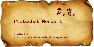 Ptatschek Norbert névjegykártya